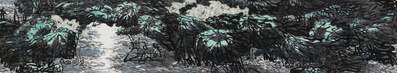 潘公凱 《今宵明月》 180×970cm 中國畫 2016.jpg